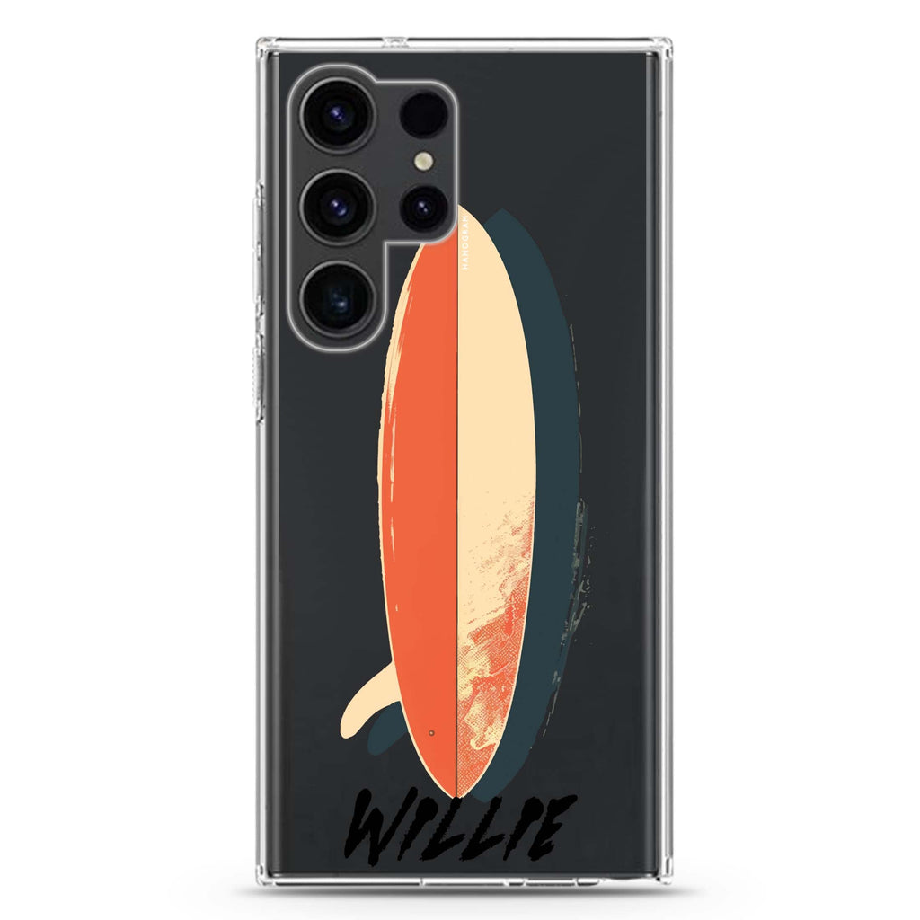 Wave Rider Samsung Galaxy Ultra 可加名字透明保護殼，適用 S26/S25/S24/S23 Ultra，圖1