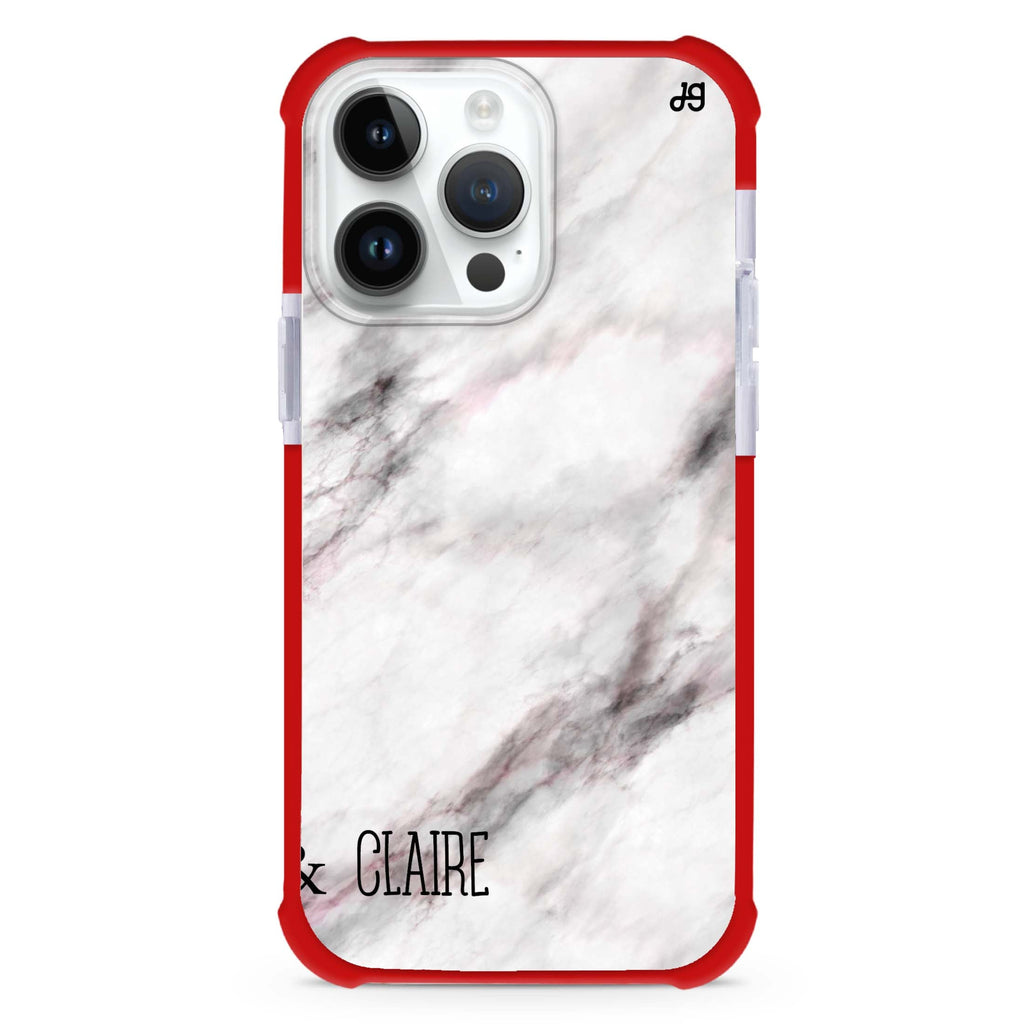 White Marble iPhone Magsafe 兼容超強防摔保護殼