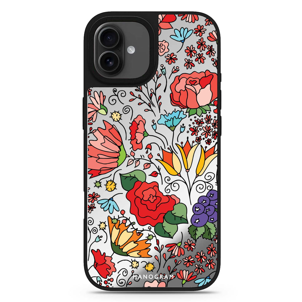 Petal Poetry iPhone 17 花卉鏡面手機殼 主圖設計