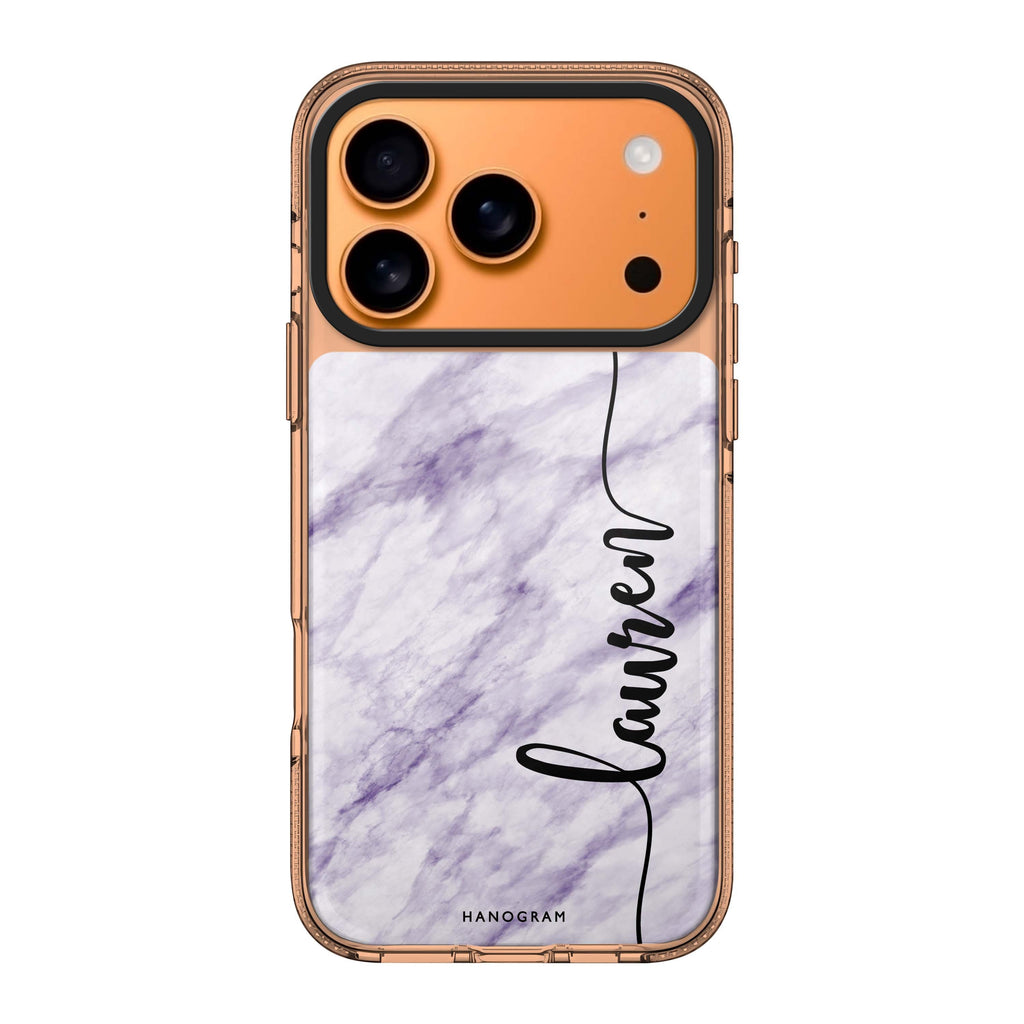 Marble Edition IV iPhone 17 Pro Max MagSafe 水晶透明保護殼 雲石紋設計 可自訂名字 圖1