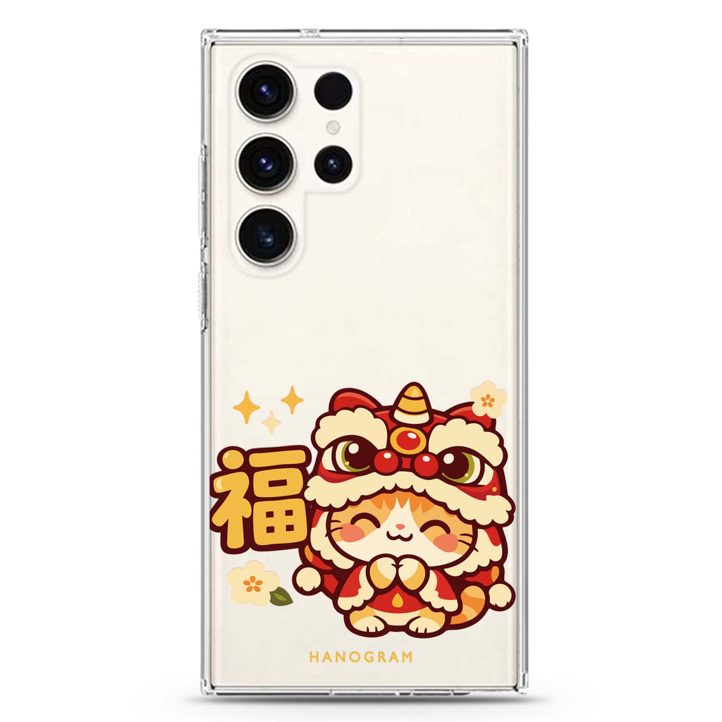 Fortune Kitty Smile Samsung Galaxy 水晶透明保護殼