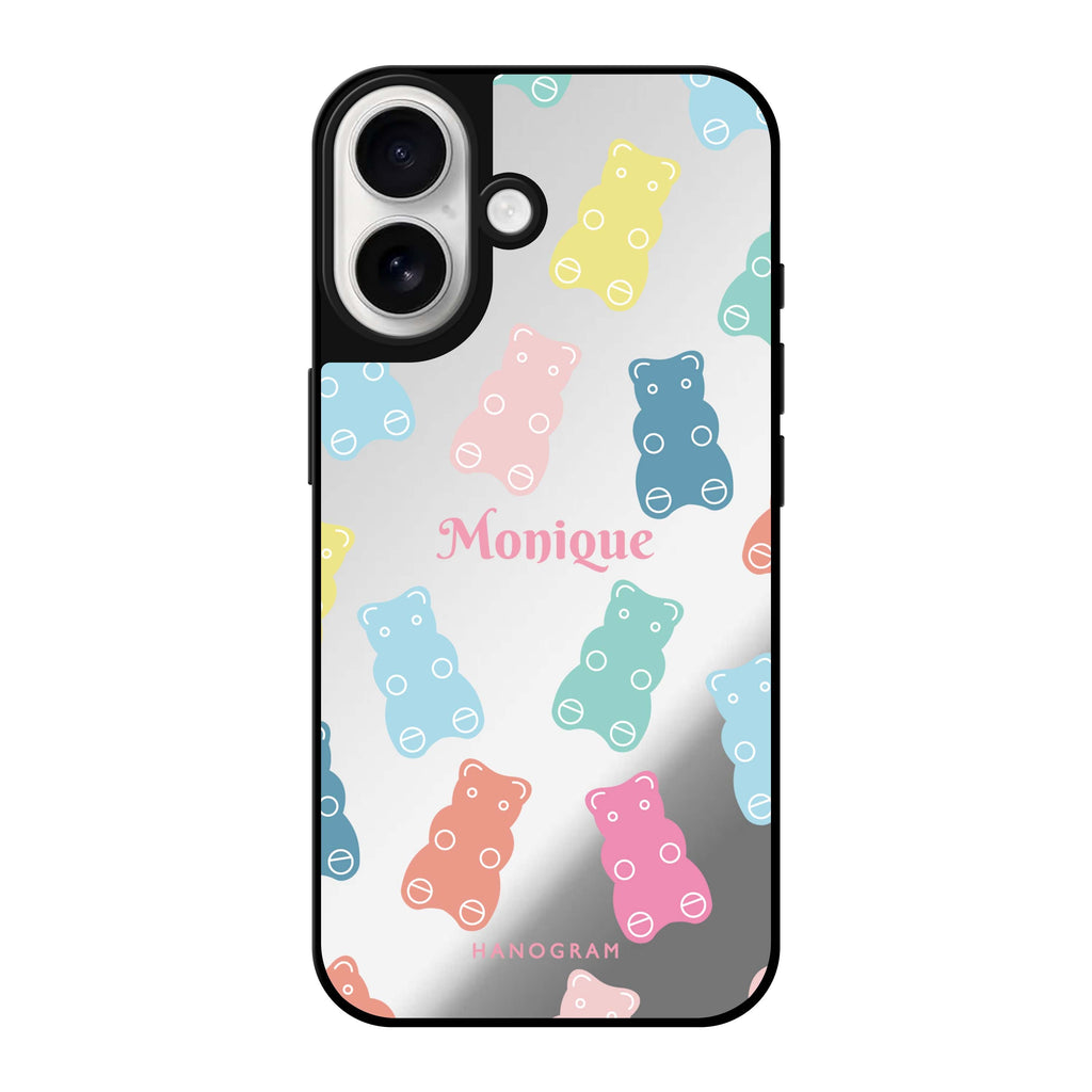 Reflective iPhone 16 Mirror Case –Sweet Dream Bear Design