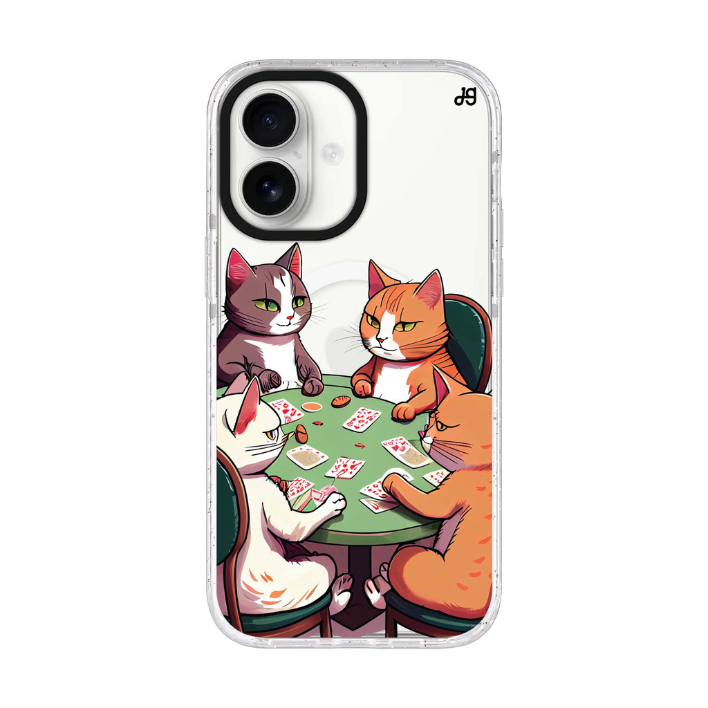 Cats & Game iPhone 17 水晶透明保護殼正面展示