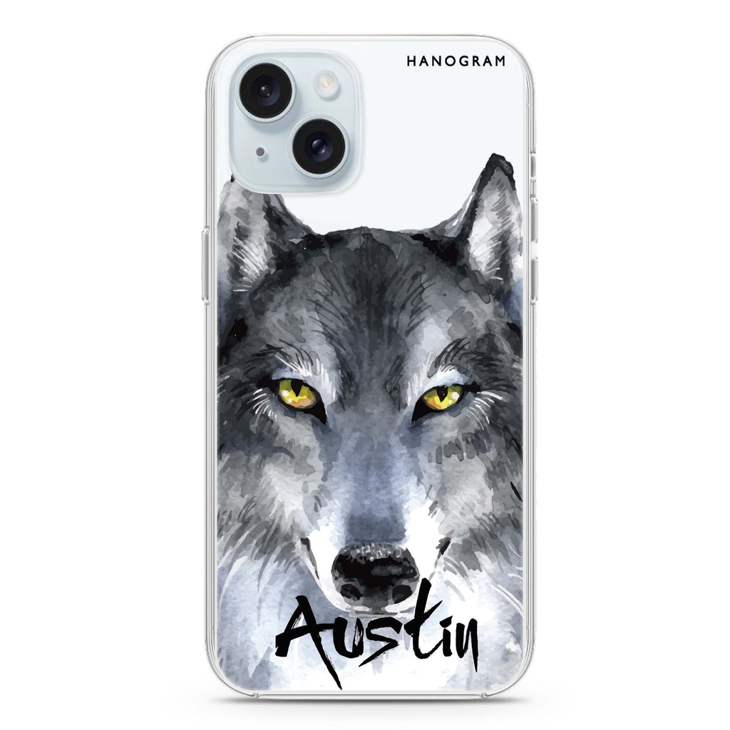 Snow Wolf iPhone 15 水晶透明保護殼
