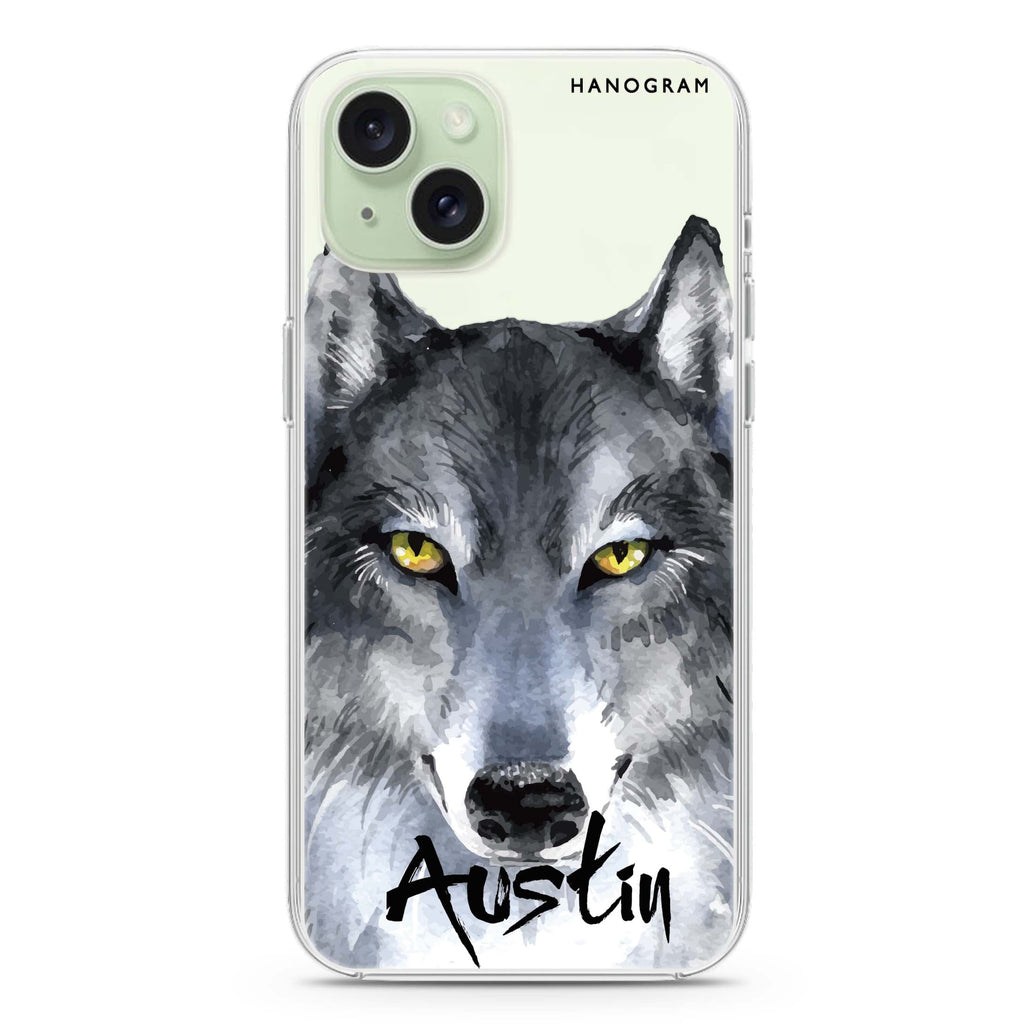 Snow Wolf iPhone 15 Plus Magsafe 兼容水晶透明保護殼