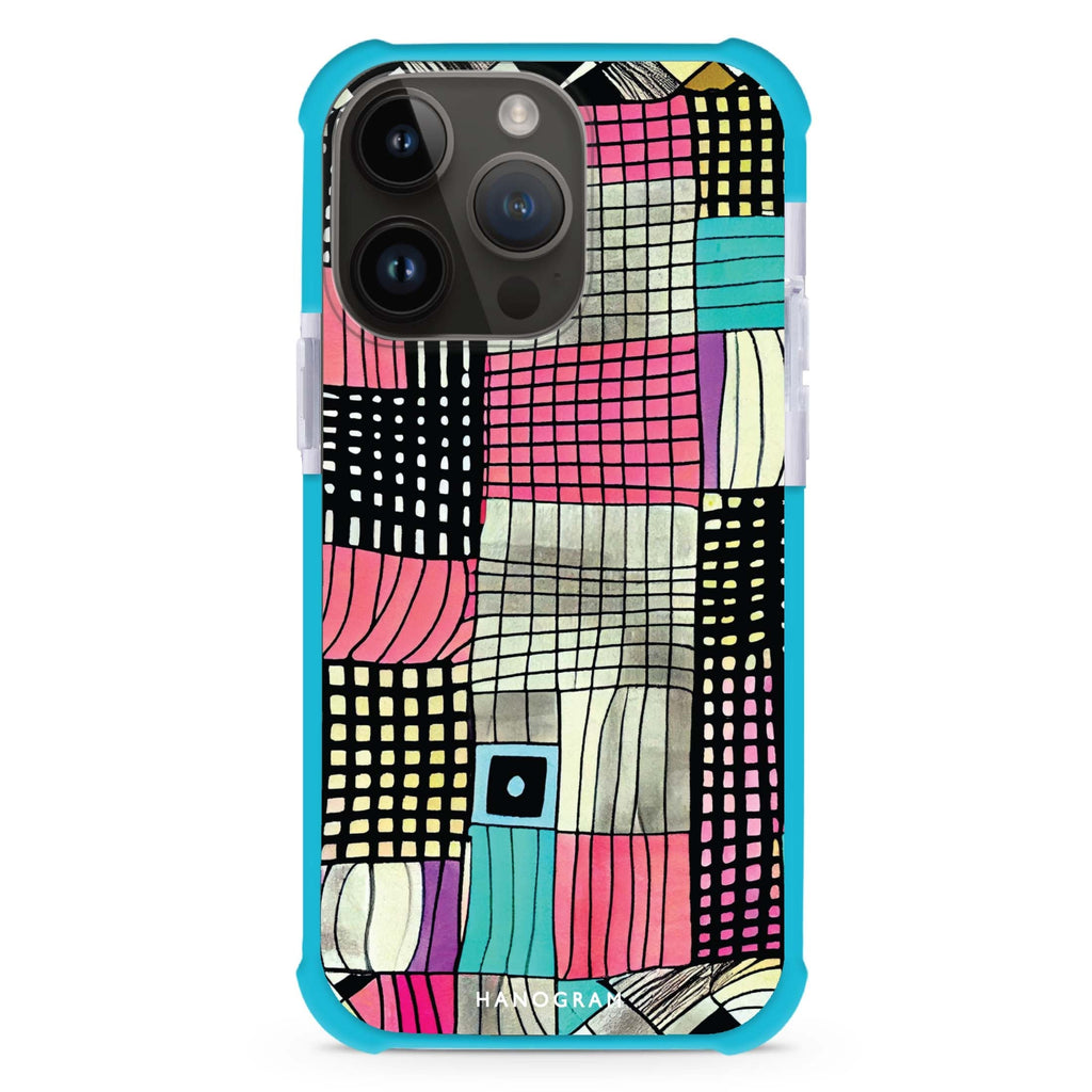 Abstract Checked Pattern iPhone Magsafe 兼容超強防摔保護殼