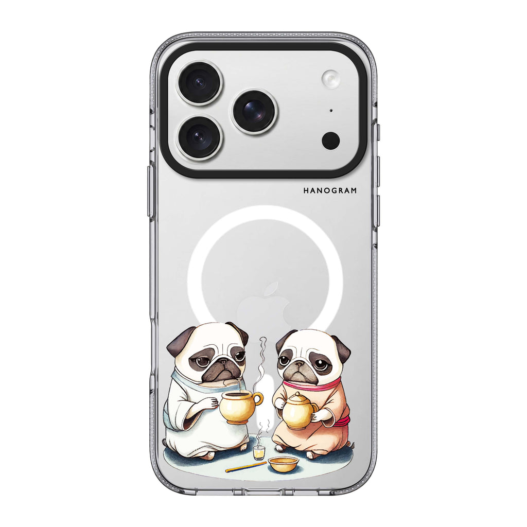 Pug Tea Time 水晶透明保護殼