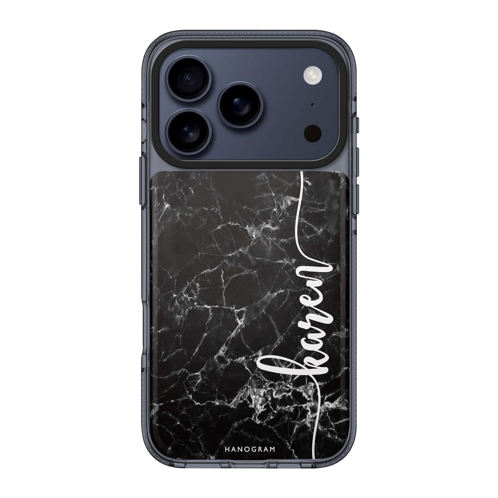 Marble Edition VII iPhone 17 Pro Max MagSafe 水晶透明保護殼 雲石紋設計 可自訂名字 圖1