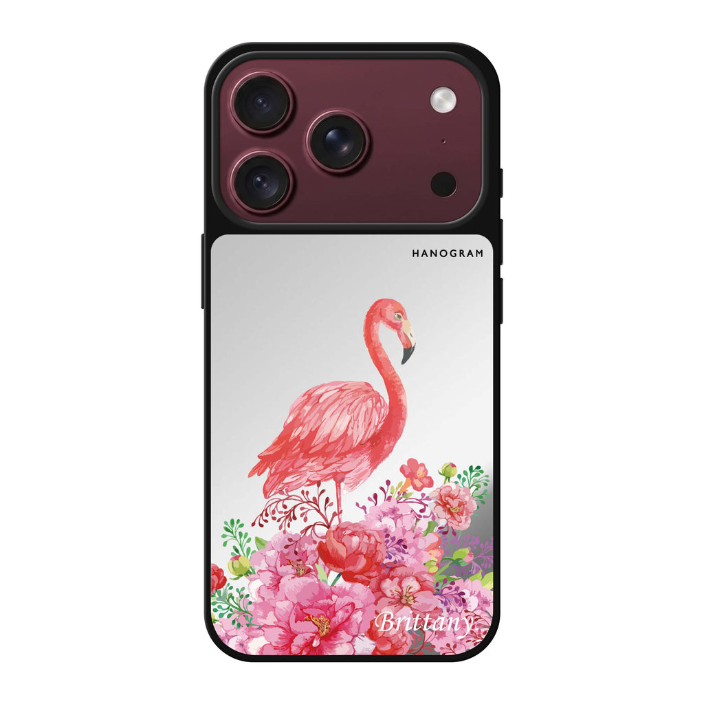 Flamingo & Flower 鏡面手機殼