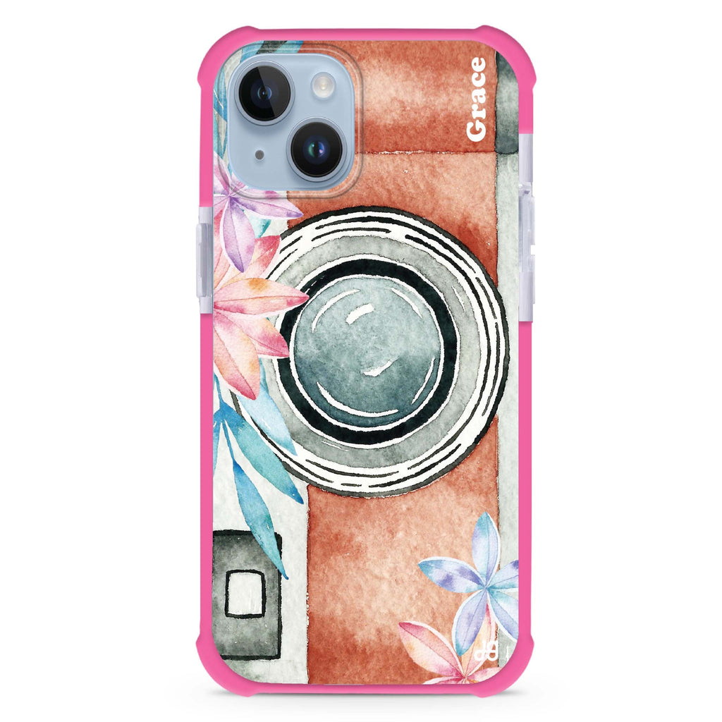 Watercolor Camera iPhone 15 Plus Magsafe 兼容超強防摔保護殼