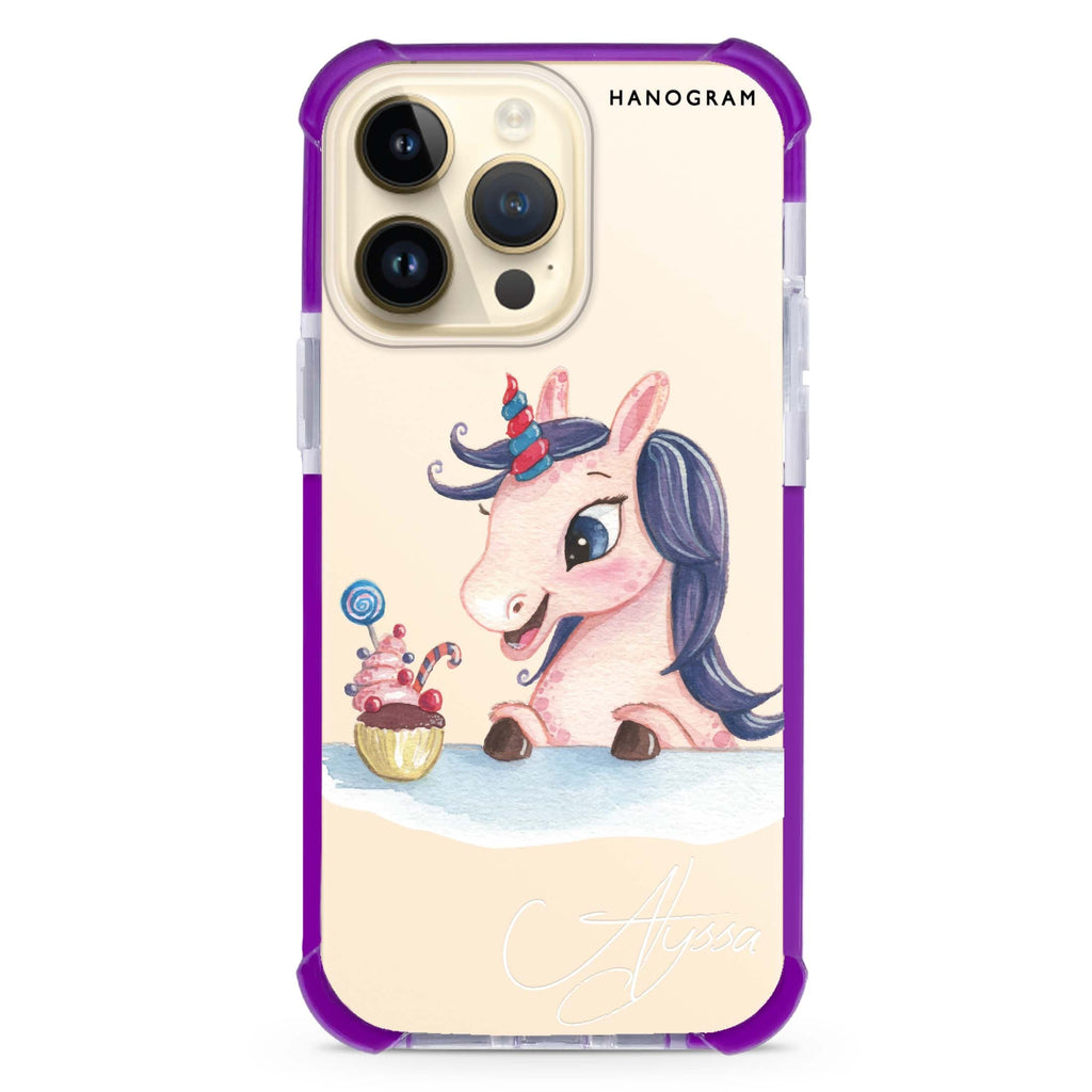 Rainbow Unicorn And Cupcake 超強防摔保護殼