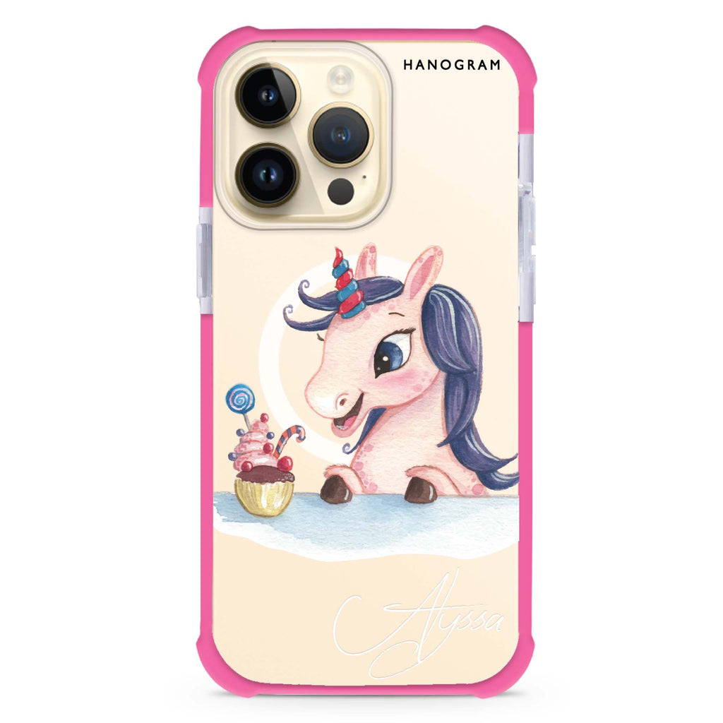 Rainbow Unicorn And Cupcake iPhone Magsafe 兼容超強防摔保護殼