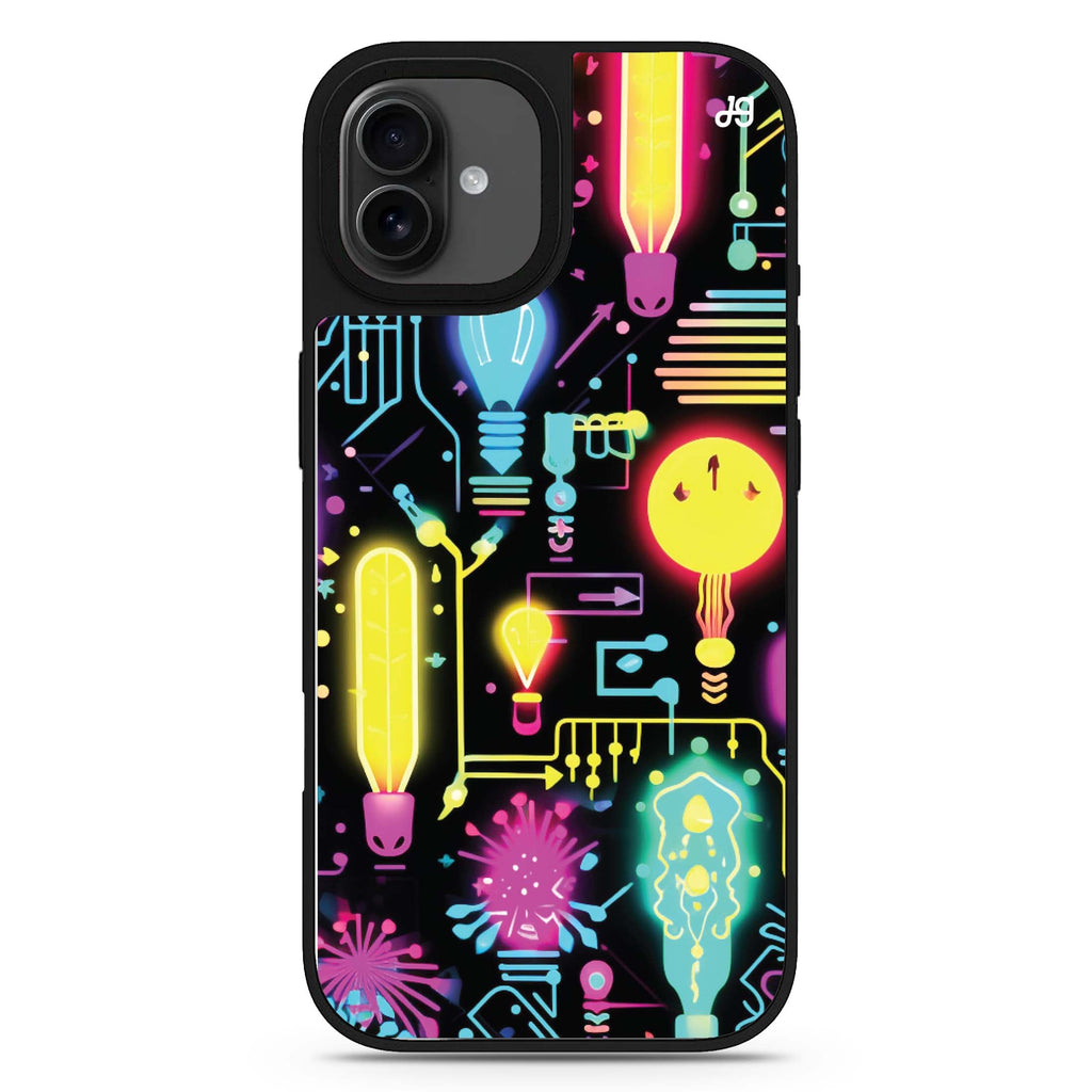 Neon Cascade iPhone 17 鏡面手機殼 主圖設計