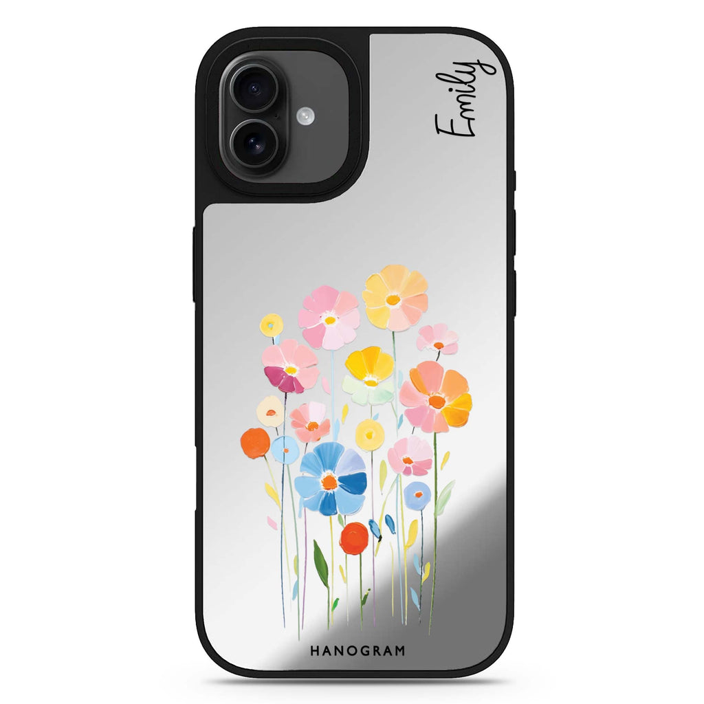 Floral Elegance iPhone 17 花卉鏡面手機殼 主圖設計
