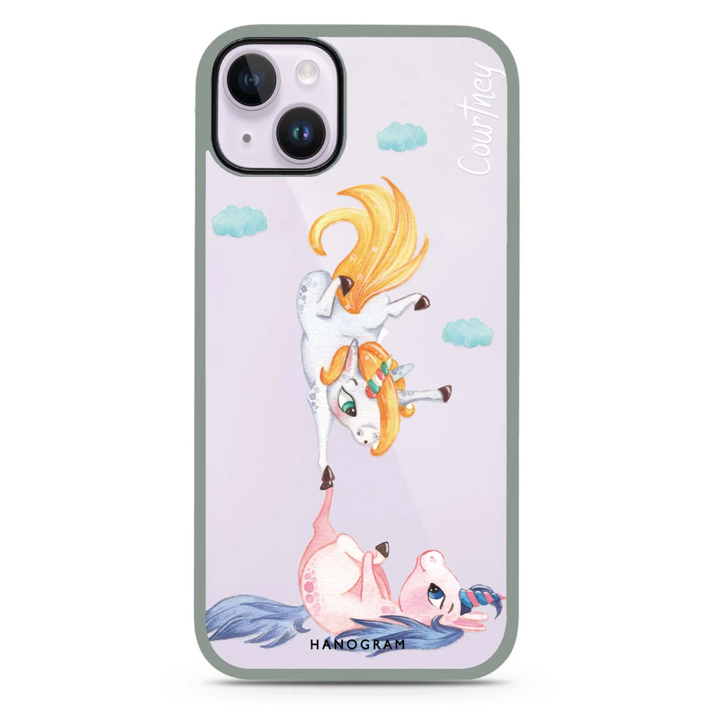 Rainbow Unicorn Dancing iPhone 15 Plus 防衝擊保護殼