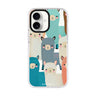 Cute Alpaca iPhone 17 水晶透明保護殼正面展示