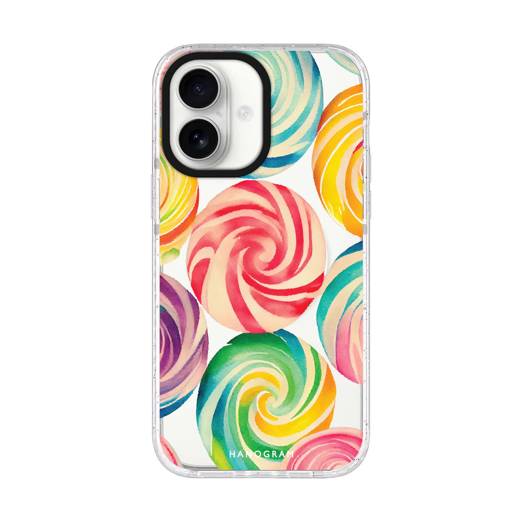 Abstract Candy iPhone 17 水晶透明保護殼正面展示