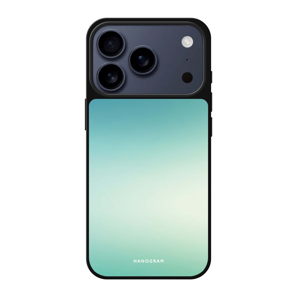 Aqua Haze 藍色抽象藝術 iPhone 17 Pro Max 鏡面手機殼主圖