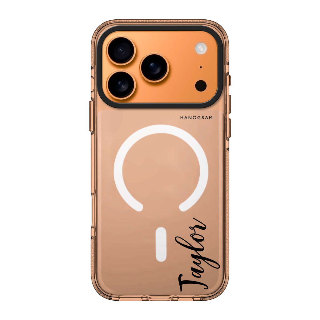 Falling For You iPhone 17 Pro Max MagSafe 水晶透明保護殼 文字設計設計 可自訂名字及字色 圖1