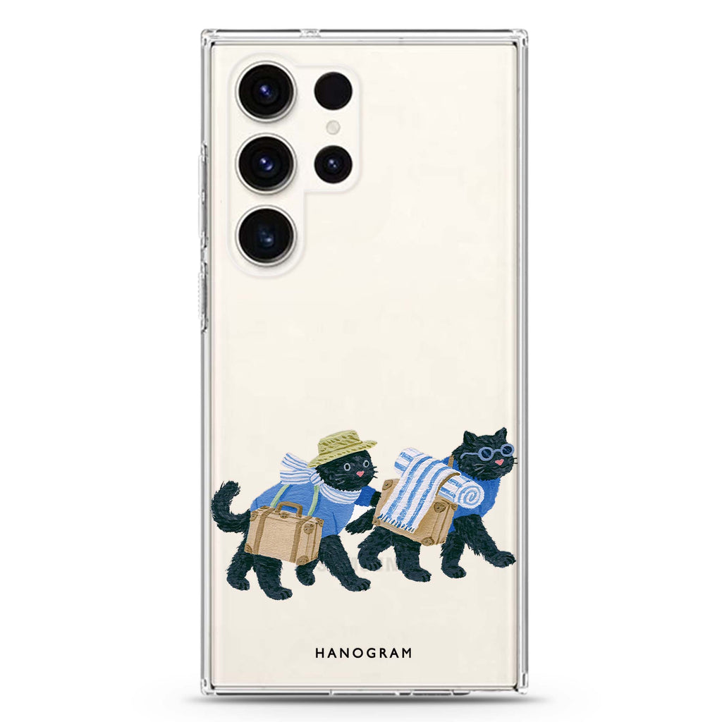 Whiskers on Holiday Samsung Galaxy 水晶透明保護殼