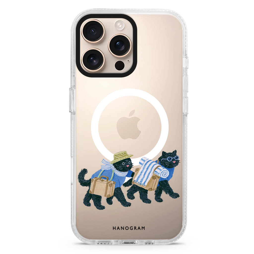 Whiskers on Holiday Magsafe 兼容水晶透明保護殼