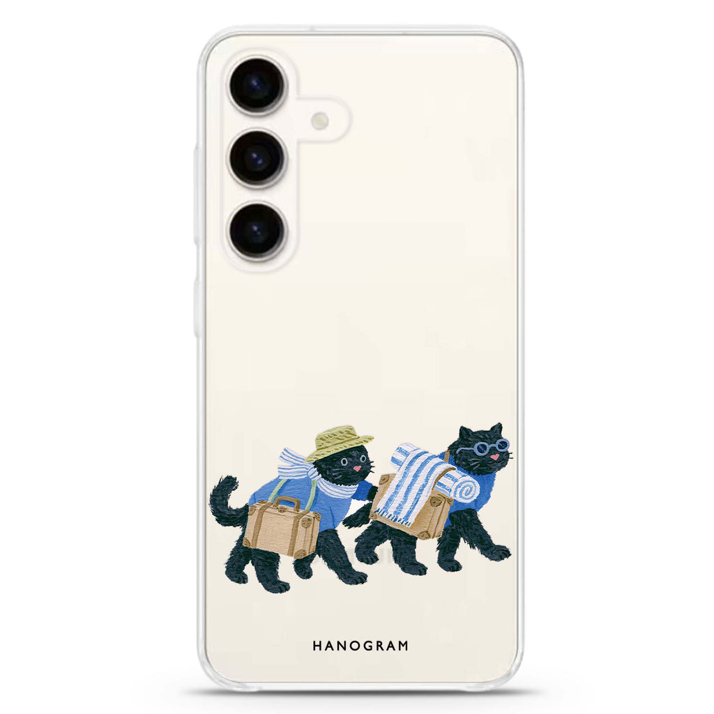 Whiskers on Holiday Samsung Galaxy 水晶透明保護殼