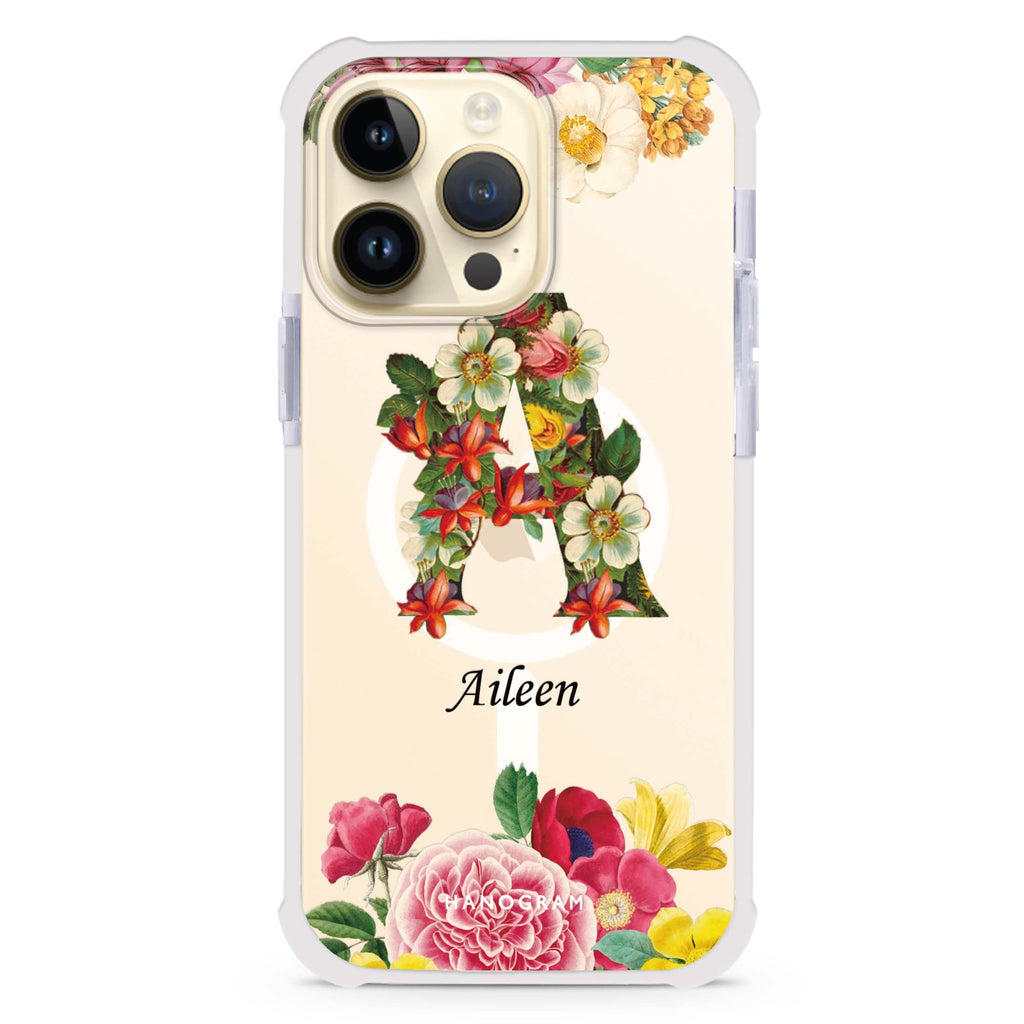 Bouqet Flower Monogram iPhone Magsafe 兼容超強防摔保護殼
