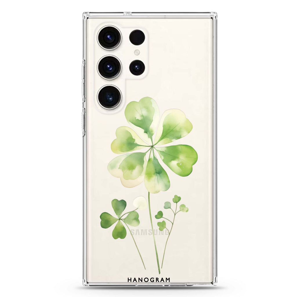 Clover's Heart Samsung Galaxy Ultra 透明保護殼，適用 S26/S25/S24/S23 Ultra，圖1