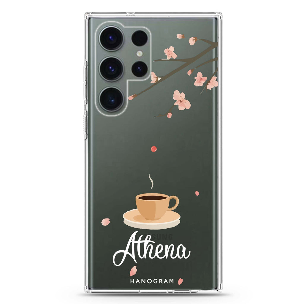 Quiet Bloom Samsung Galaxy Ultra 可加名字透明保護殼，適用 S26/S25/S24/S23 Ultra，圖1