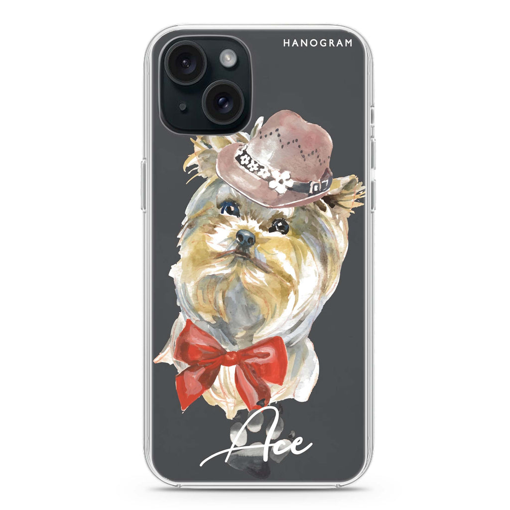 Yorkshire Terrier iPhone 15 Magsafe 兼容水晶透明保護殼