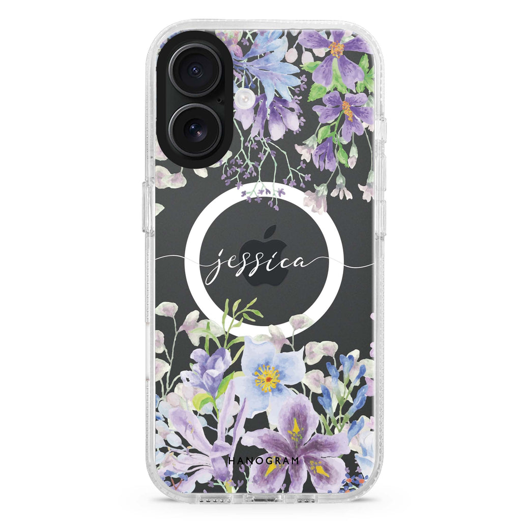 Flowers Bloom Magsafe 兼容水晶透明保護殼