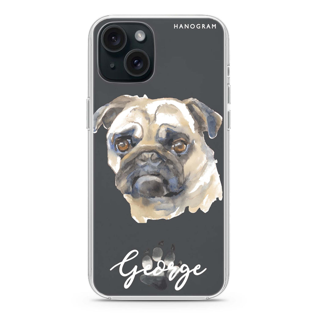 Pug iPhone 15 plus 水晶透明保護殼