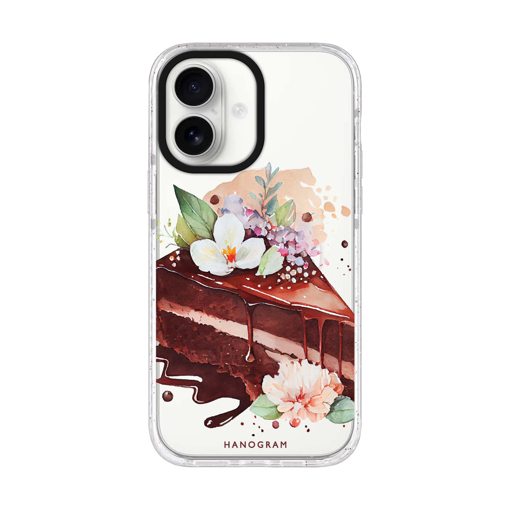 Floral Cake iPhone 17 水晶透明保護殼正面展示