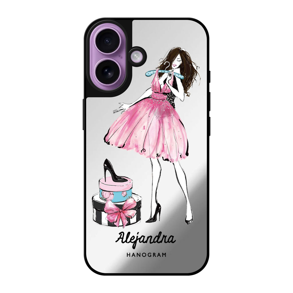 Reflective iPhone 16 Mirror Case –Fashion Party Design