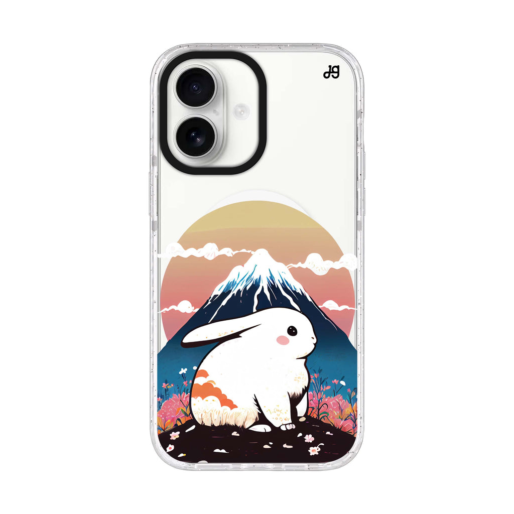 Travel Rabbit iPhone 17 水晶透明保護殼正面展示