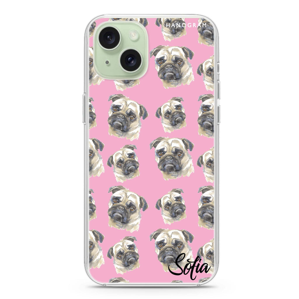 PugPug iPhone 15 Plus Magsafe 兼容水晶透明保護殼