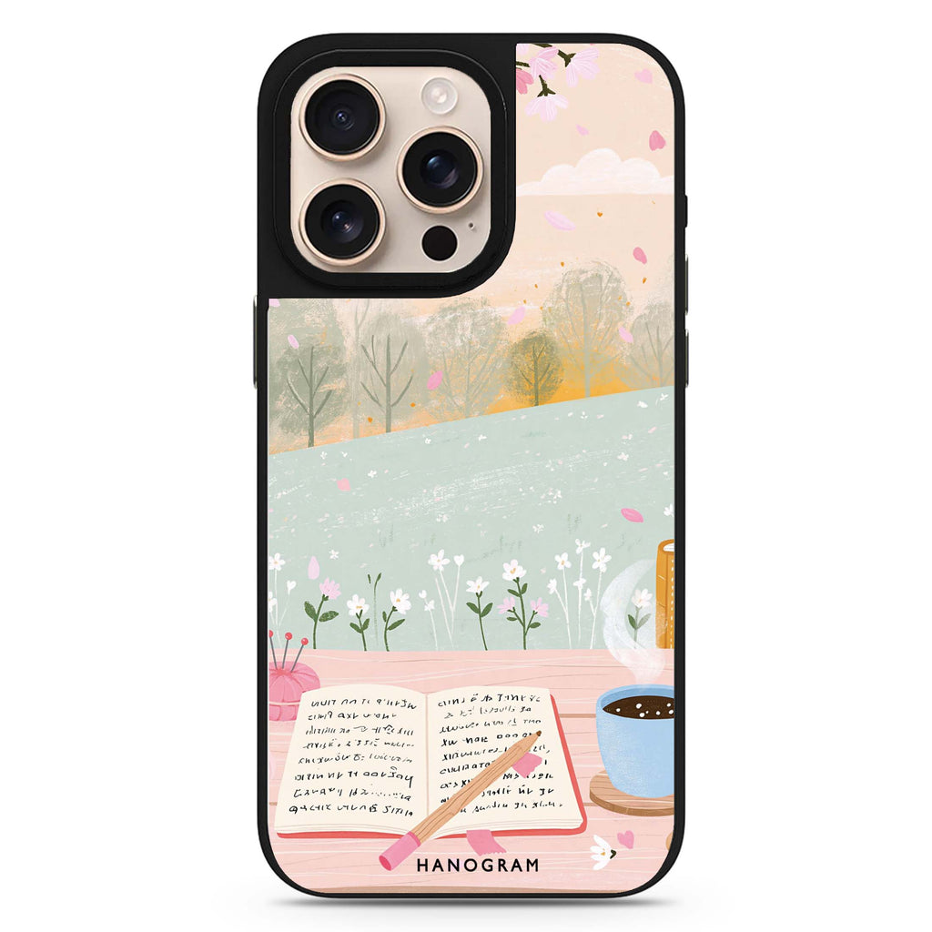 Pages by the Spring Window 鏡面手機殼