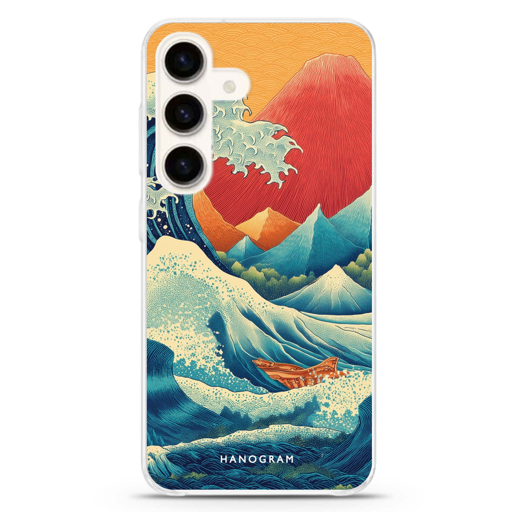 Rising Waves Samsung Galaxy S26/S25/S24 水晶透明保護殼正面展示