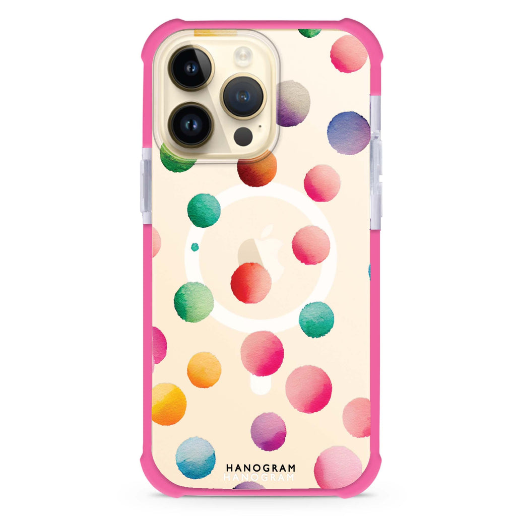 Watercolour Polka Dot iPhone Magsafe 兼容超強防摔保護殼
