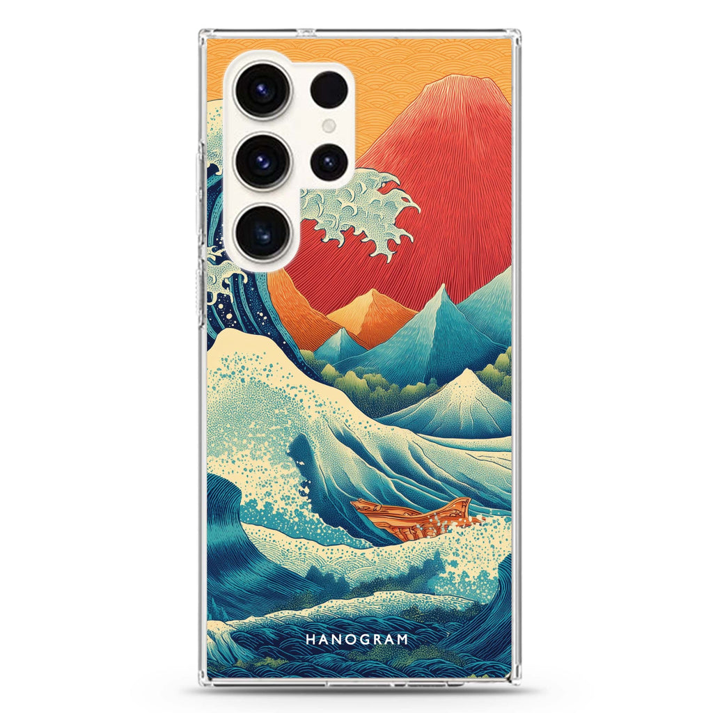 Rising Waves Samsung Galaxy Ultra 透明保護殼，適用 S26/S25/S24/S23 Ultra，圖1