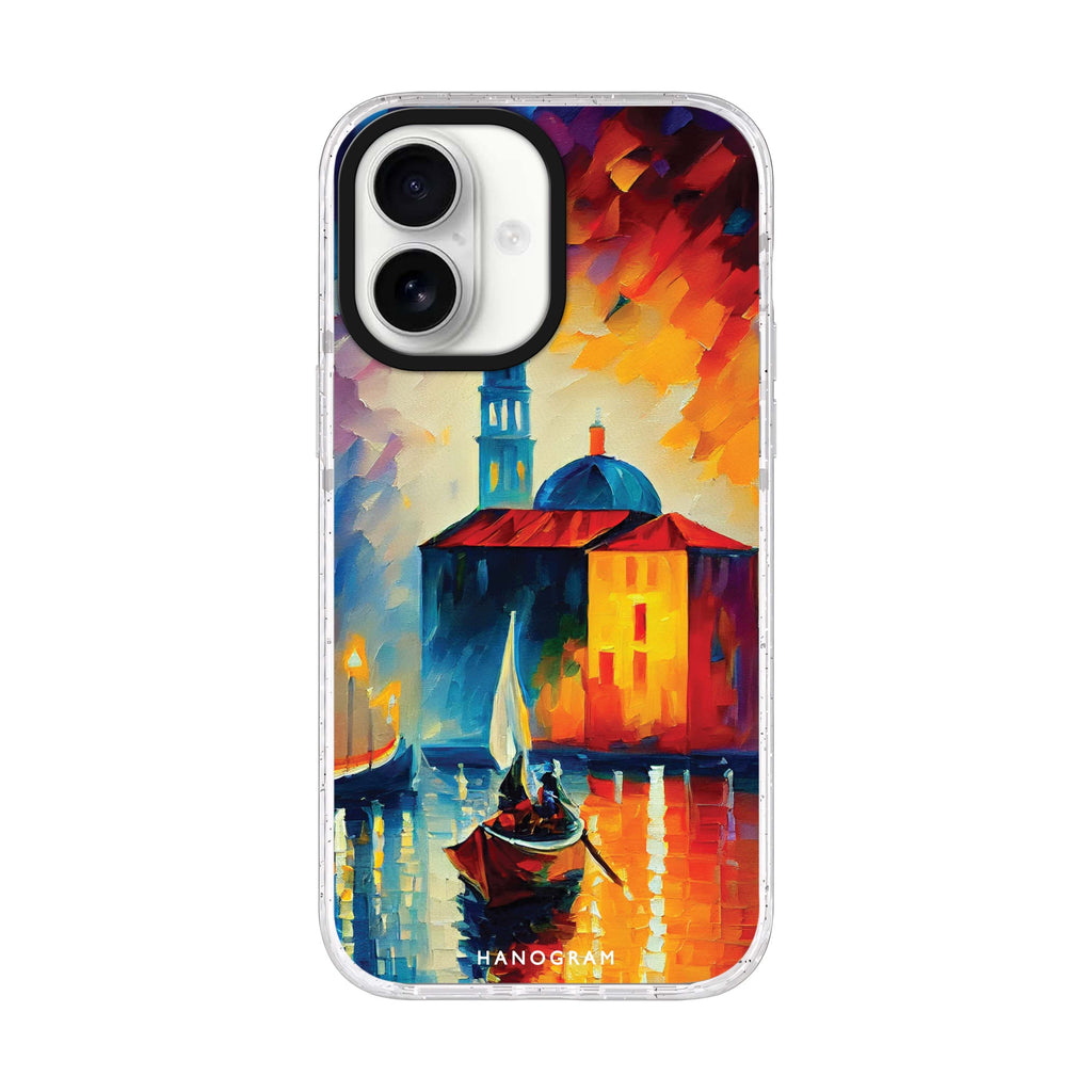 A Boat in Italy iPhone 17 水晶透明保護殼正面展示