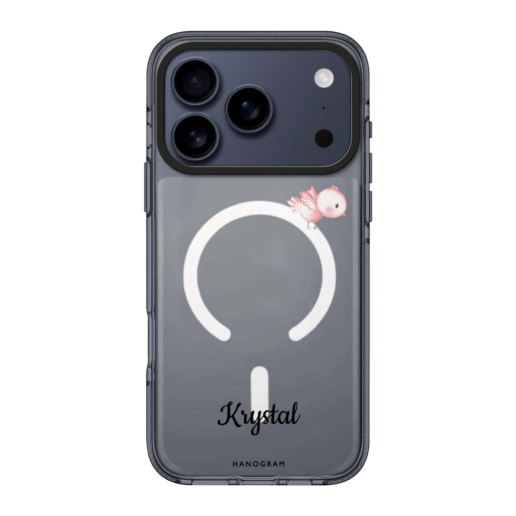 Bird of the Soul iPhone 17 Pro Max MagSafe 水晶透明保護殼 鳥圖案設計 可自訂名字 圖1
