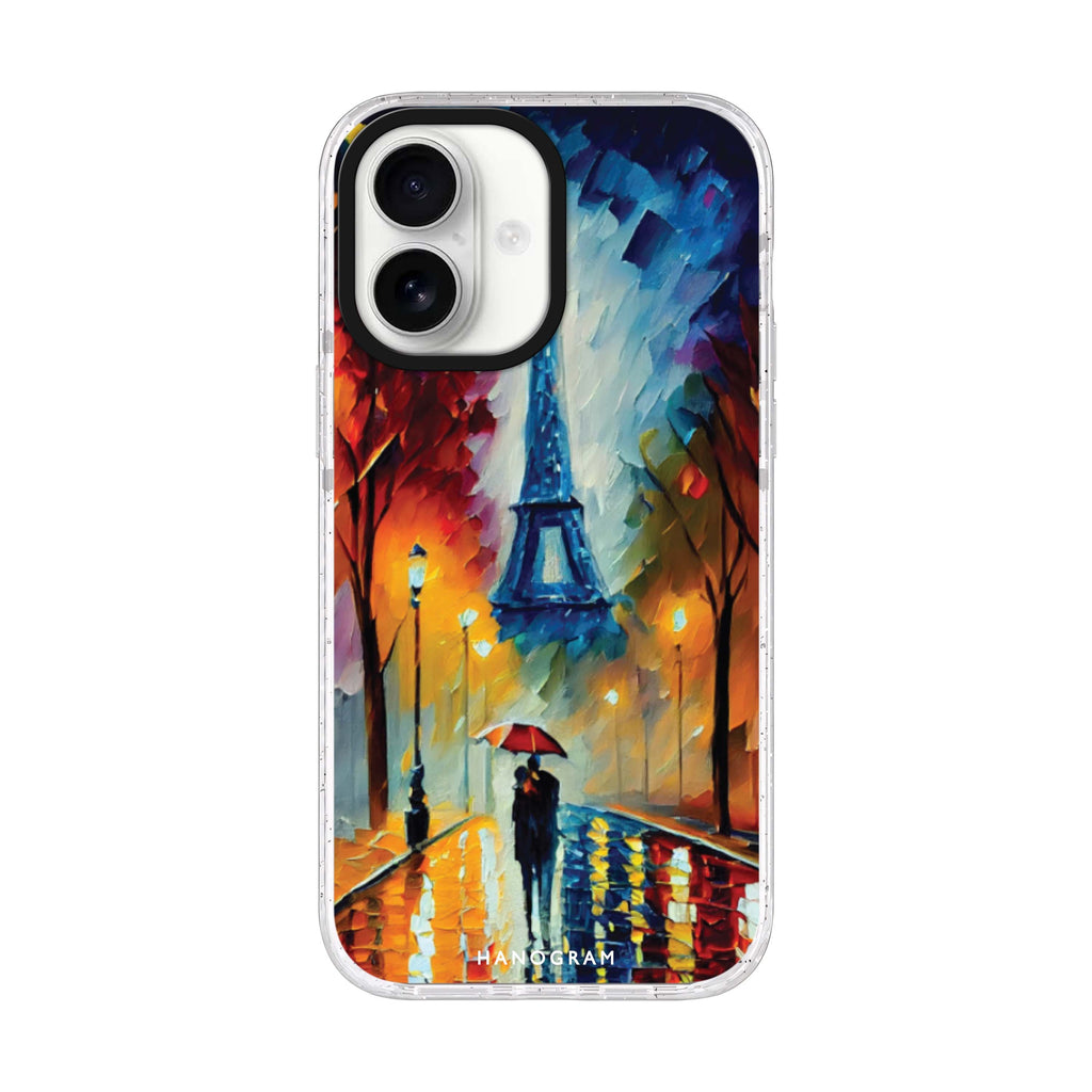 Romantic Paris iPhone 17 水晶透明保護殼正面展示