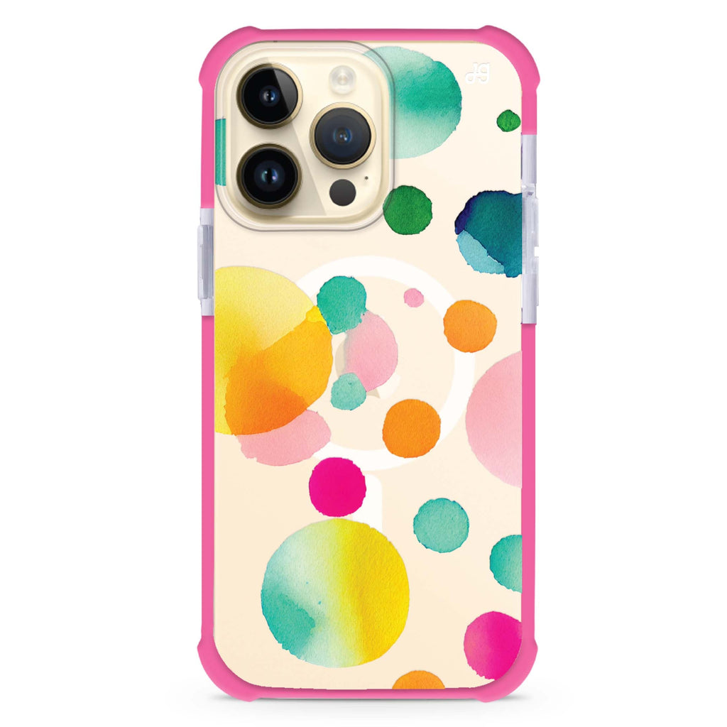 Abstract Polka Dot iPhone Magsafe 兼容超強防摔保護殼