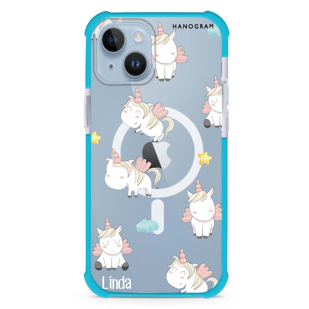 Baby Cute Unicorn iPhone 15 Plus Magsafe 兼容超強防摔保護殼