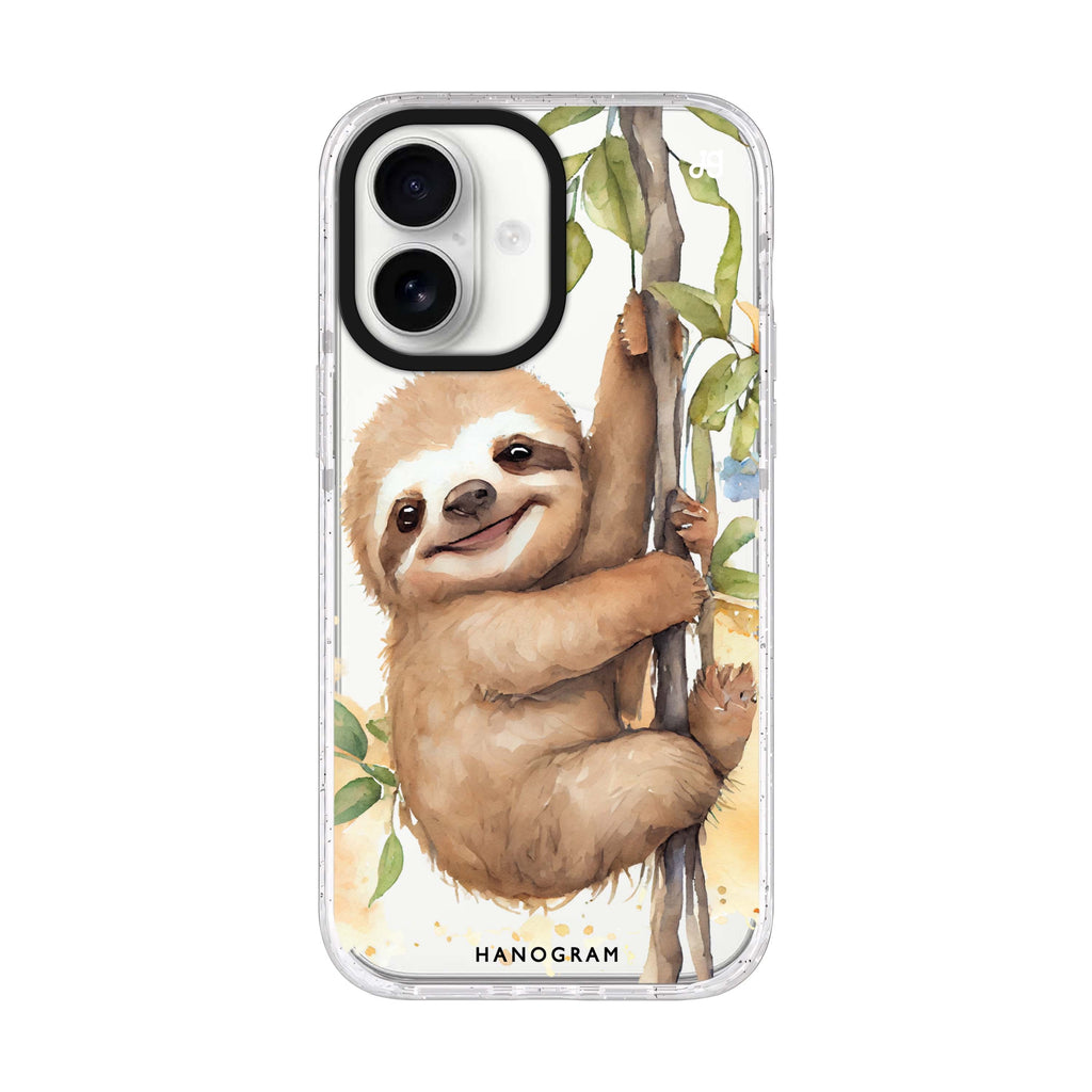 A Sloth iPhone 17 水晶透明保護殼正面展示