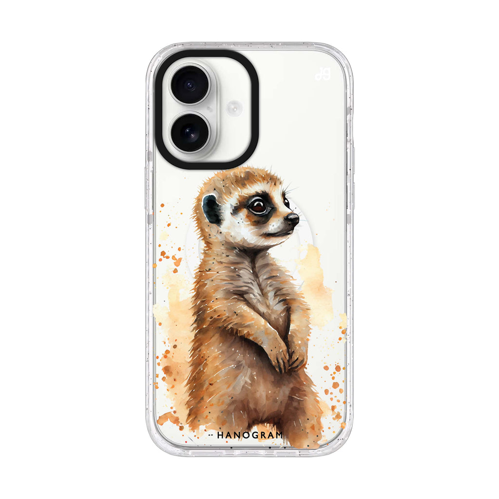 A Meerkat iPhone 17 水晶透明保護殼正面展示
