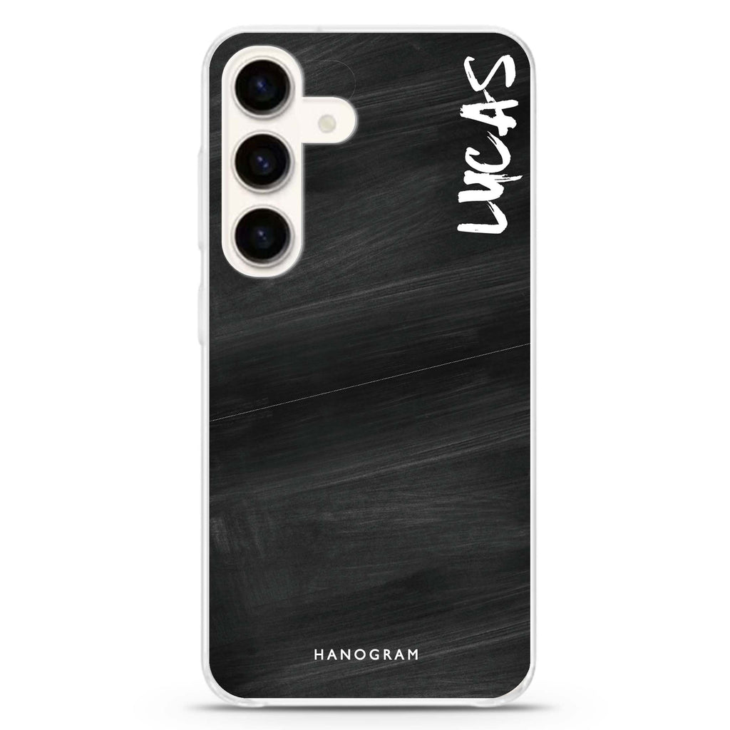 Burst Black Samsung Galaxy S26/S25/S24 可加名字水晶透明保護殼正面展示
