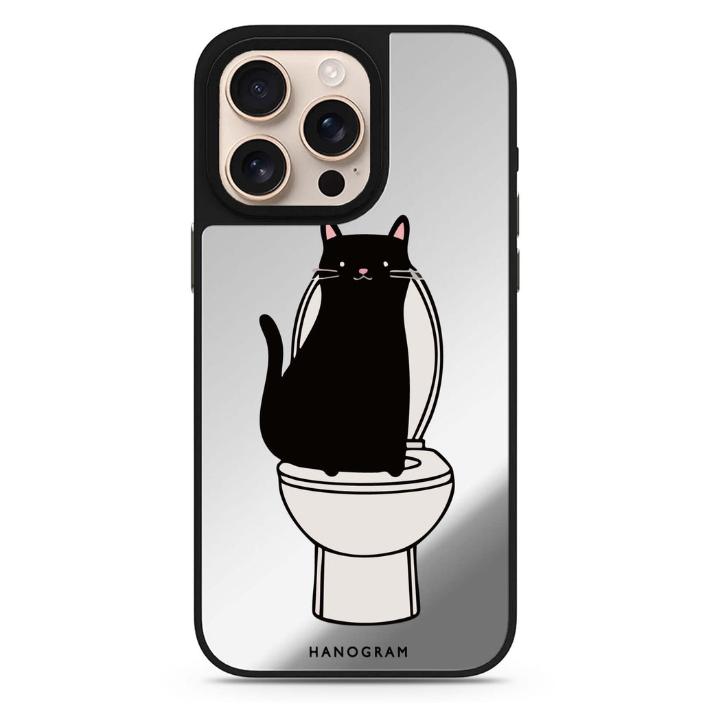 Toilet Cat Magsafe 兼容鏡面手機殼