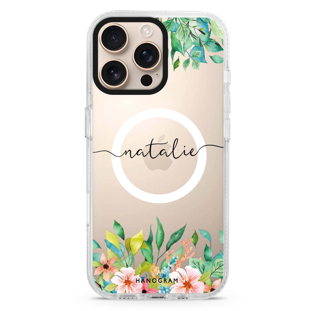 Floral Imagination Magsafe 兼容水晶透明保護殼